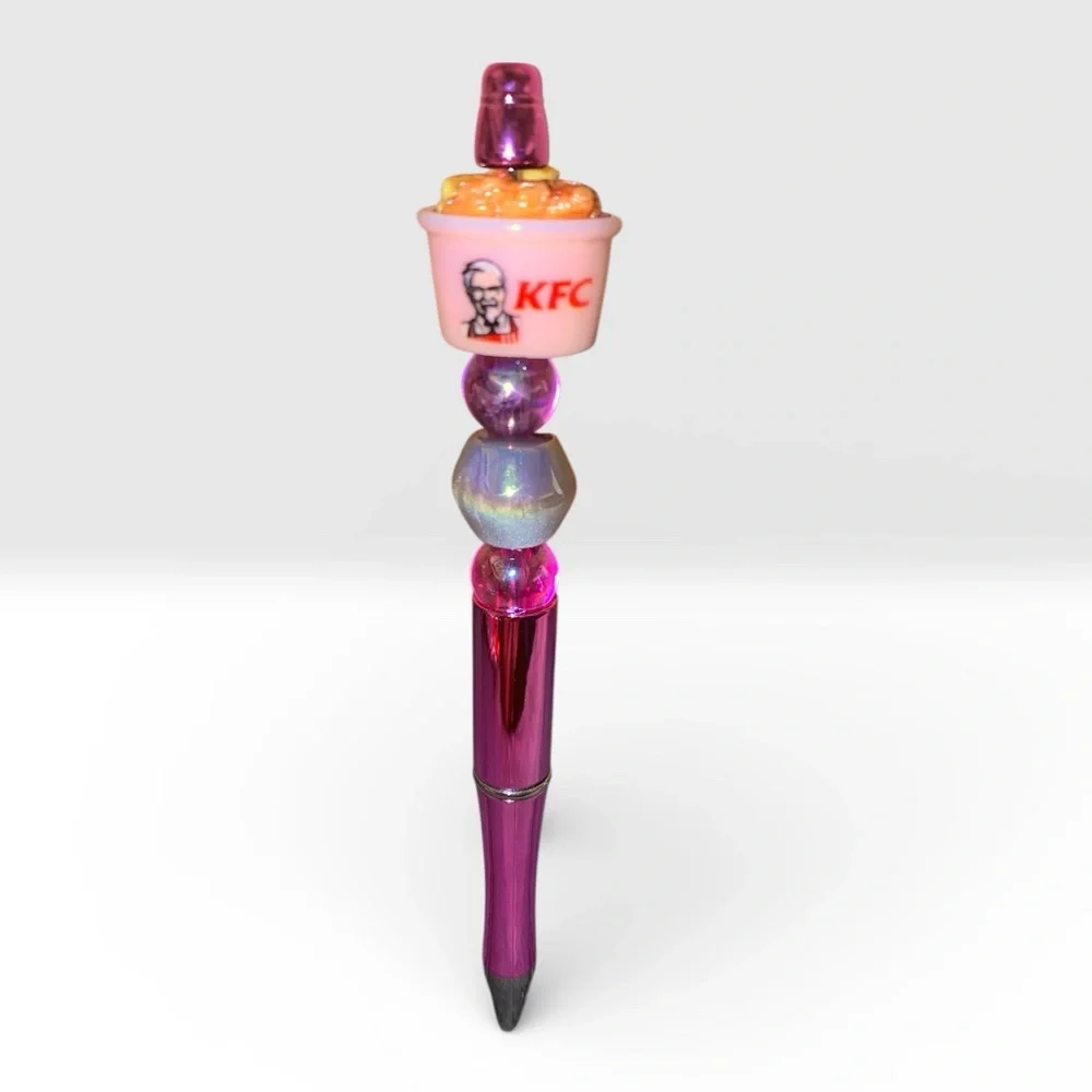 Pink and Purple Chicken Bucket Meal Decorative Pen